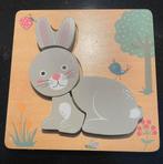 Houten puzzel konijn, Gebruikt, Ophalen of Verzenden, Van hout, Minder dan 10 stukjes