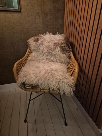 Set van 2 rotanstoelen met zwarte poten..ibiza style beschikbaar voor biedingen