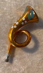 OUD ANTIEK GLAZEN KERSTBOOM KERSTBAL VERSIERING POST HOORN, Diversen, Kerst, Ophalen of Verzenden, Zo goed als nieuw