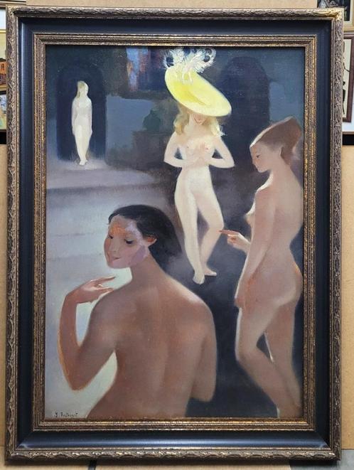 Jeanne PORTENART, De gekke vrouw, Antiek en Kunst, Kunst | Schilderijen | Klassiek, Ophalen