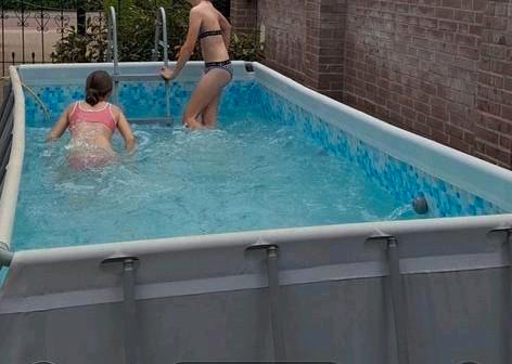 Opzet zwembad Intex, Tuin en Terras, Zwembaden, Gebruikt, 80 tot 120 cm, 400 cm of meer, 200 tot 300 cm, Rechthoekig, Ophalen