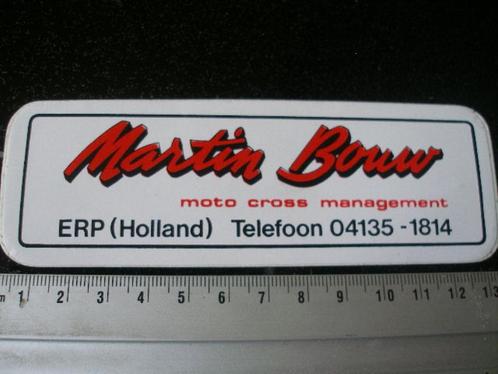 sticker Martin Bouw motocross managment erp motorcross, Verzamelen, Stickers, Zo goed als nieuw, Bedrijf of Vereniging, Verzenden