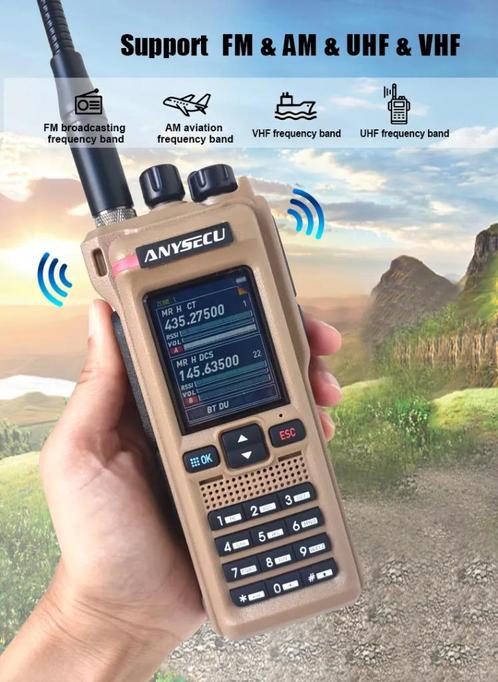 ANYSECU GT-12 FM AM UHF VHF Dual band TX 10W, Telecommunicatie, Portofoons en Walkie-talkies, Nieuw, Portofoon of Walkie-talkie