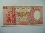 1128. Indonesia, 100 rupiah 1958., Postzegels en Munten, Bankbiljetten | Azië, Los biljet, Zuidoost-Azië, Verzenden