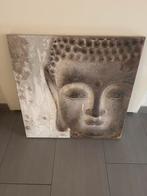 Schilderij Boeddha met 3D Textuur - 60x60cm, Ophalen, Zo goed als nieuw