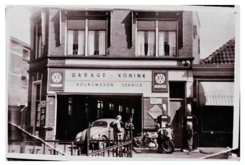 Almelo, Garagebedrijf B. Konink, Volkswagen, repro-kaart, Verzamelen, Ansichtkaarten | Nederland, Ongelopen, Overijssel, 1980 tot heden