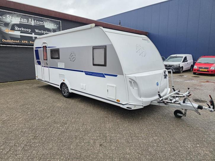 Knaus Sport Silver Selection 550 FSK Airco,Mover,Luifel,Fiet, Caravans en Kamperen, Caravans, Bedrijf, tot en met 6, 1250 - 1500 kg