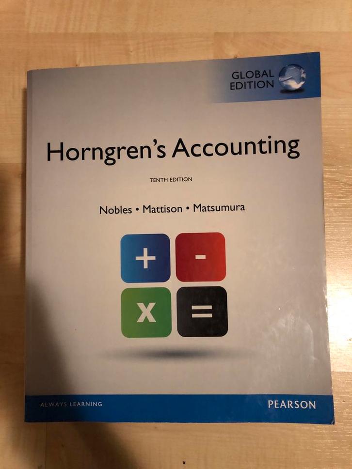 Horngren's Accounting - Global Edition, Boeken, Studieboeken en Cursussen, Zo goed als nieuw, HBO, Beta, Ophalen of Verzenden