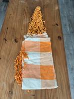 Oranje/witte hangmat met franjes, nieuwstaat, Tuin en Terras, Nieuw, Eenpersoons, Binnen, Opvouwbaar