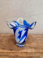 Unieke designer vaas blauw wit, Ophalen of Verzenden