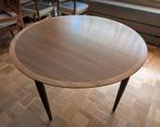 Ronde uitschuifbare Lubke teak mid century vintage eettafel, Huis en Inrichting, Tafels | Eettafels, Ophalen, 100 tot 150 cm, Vijf personen of meer