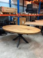 Ovale Eettafel Mangohout 180x100cm, Huis en Inrichting, Tafels | Eettafels, 100 tot 150 cm, Nieuw, Ophalen of Verzenden, Vijf personen of meer