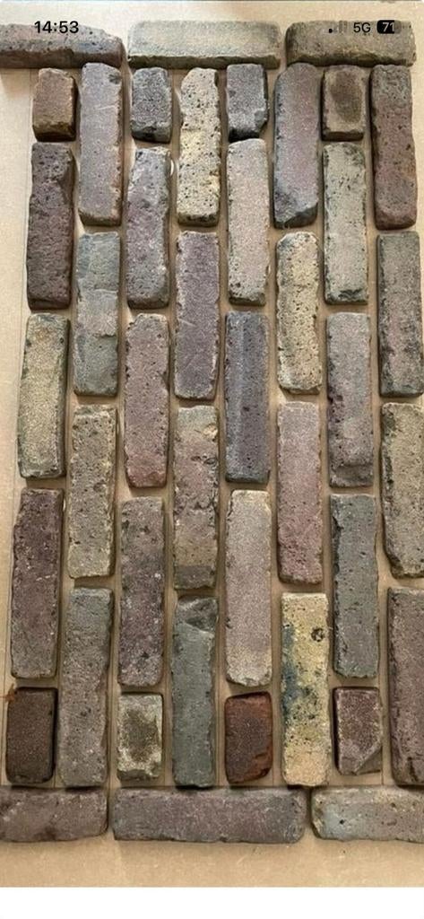 Oud Hollandse gebakken waaltjes bont steenstrips, Ophalen, Klinkers