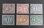 nvph 50 - 55 gestempeld Cijferzegels 1899-1913, Postzegels en Munten, Postzegels | Nederland, Verzenden, Gestempeld