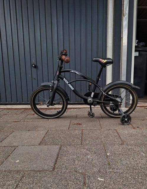 Volare Black Cruiser Kinderfiets – Matzwart, Fietsen en Brommers, Fietsen | Cruisers en Lowriders, Zo goed als nieuw, Cruiser