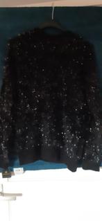 zwart zachte fluffy trui met sparkle feestelijk, Ophalen of Verzenden, Zo goed als nieuw, Maat 42/44 (L), Zwart