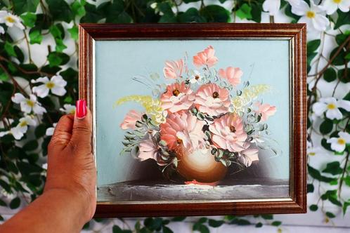 Prachtig stilleven 'Bloemen in Vaas’, Huis en Inrichting, Woonaccessoires | Schilderijen, Tekeningen en Foto's, Gebruikt, Schilderij