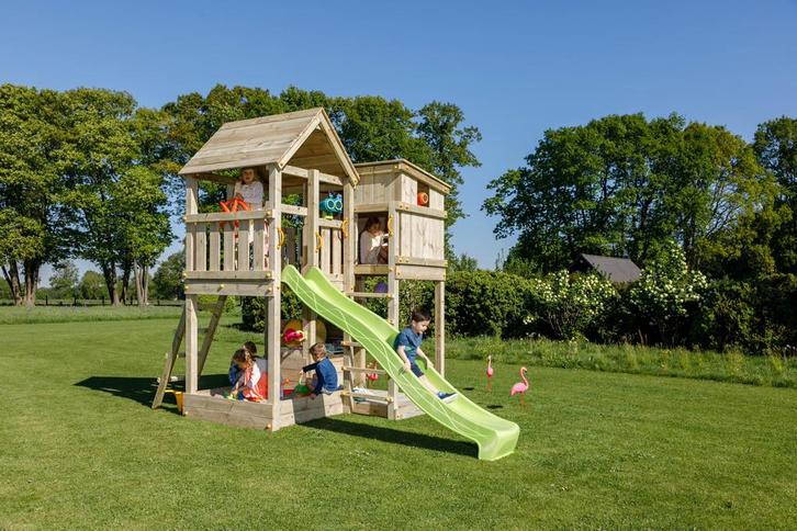 Houten Speeltoestellen, korte levertijd, Binnen een week!, Kinderen en Baby's, Speelgoed | Buiten | Speeltoestellen, Nieuw, Glijbaan
