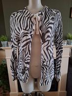 Sandwich wit grijs zebra print vest cape cardigan XXL 46 48, Verzenden, Wit, Maat 46/48 (XL) of groter, Sandwich