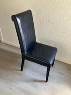 Eet kamer stoelen, Huis en Inrichting, Ophalen, Gebruikt, Zwart, Leer