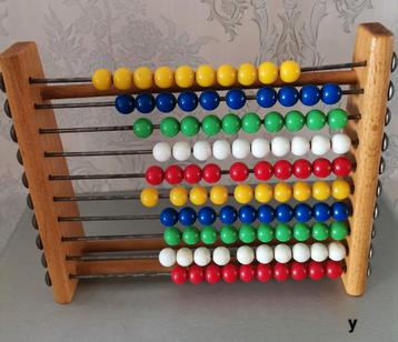 Houten vintage telraam, abakus beschikbaar voor biedingen