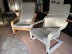 2x IKEA Poäng Stoel, Huis en Inrichting, Stoelen, Ophalen, Gebruikt, Twee, Grijs
