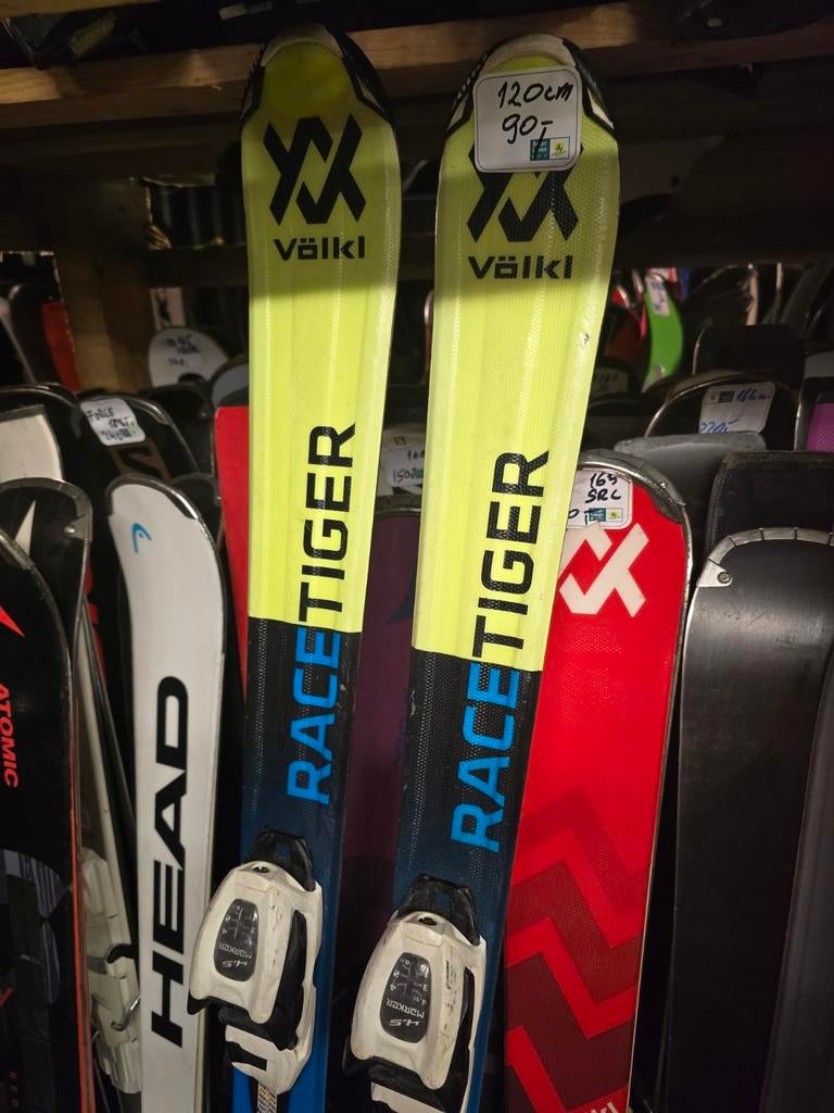 120cm VOLKL RACETIGER SL JUNIOR SKIS, Overige merken, 160 tot 180 cm, Ophalen of Verzenden, Zo goed als nieuw