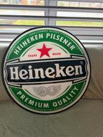 Heineken Reclamebord voor de Mancave, Verzamelen, Biermerken, Ophalen of Verzenden, Zo goed als nieuw, Reclamebord, Plaat of Schild