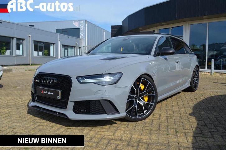 Audi RS6 4.0 TFSI 722PK Quattro / Nardo Grey / Carbon, Auto's, Audi, Bedrijf, Te koop, RS6, 4x4, Achteruitrijcamera, Adaptive Cruise Control