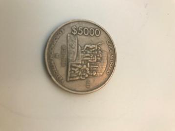 5000 pesos munt beschikbaar voor biedingen