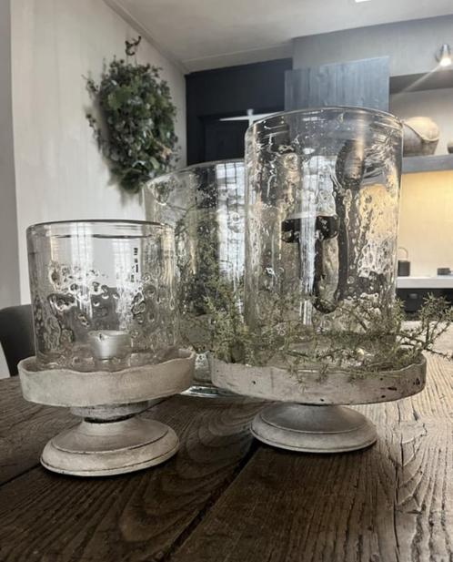 Plateau op voet S beton PMR stenen stoer sober landelijk, Huis en Inrichting, Woonaccessoires | Overige, Nieuw, Verzenden