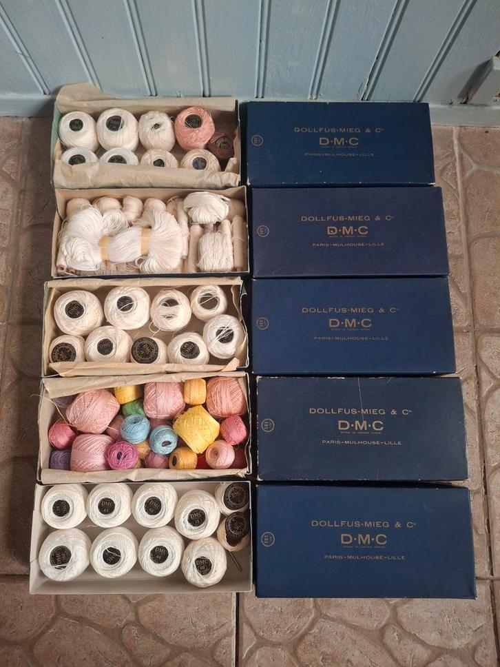 Vintage DMC Garen Collectie, Hobby en Vrije tijd, Naaien en Fournituren, Gebruikt, Garen of Naald(en), Ophalen of Verzenden
