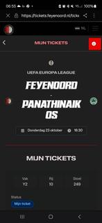 Kaartje feyenoord panathinaikos vanavond, Eén persoon