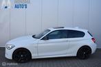 BMW 120d AUT. 220pk M-Sport 2014 Alpinweiss Schuifdak Leder, Achterwielaandrijving, Zwart, 4 cilinders, Wit