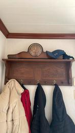 Eiken kapstok en klok, Huis en Inrichting, Woonaccessoires | Kapstokken, Zo goed als nieuw, Minder dan 100 cm, Hout, Ophalen
