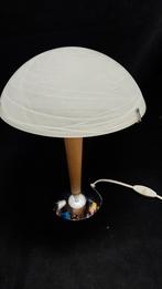 Mushroom tafellamp mooi apart glas,lees de beschrijving., Huis en Inrichting, Lampen | Tafellampen, Ophalen of Verzenden, Zo goed als nieuw