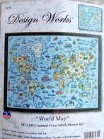 Borduurpakket World Map van  Design Works, Hobby en Vrije tijd, Borduren en Borduurmachines, Ophalen of Verzenden, Nieuw, Borduurpakket