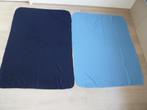 2 Fleece dekentjes. Donkerblauw en lichtblauw. Nieuw., Eenpersoons, Blauw, Nieuw, Ophalen of Verzenden