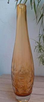 Amberkleurige glaskunst Murano? Vaas., Huis en Inrichting, Ophalen of Verzenden, Zo goed als nieuw, Glas, Minder dan 50 cm
