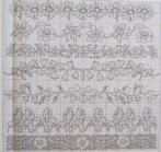 Borduurpatroon  Bloemen randen met dmc kleurenkaart nr 5667, Verzenden, Nieuw, Handborduren, Patroon