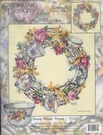 Cado aanbieding candamar borduurpakket,teacup wreath picture, Ophalen of Verzenden, Nieuw, Handborduren, Borduurpakket