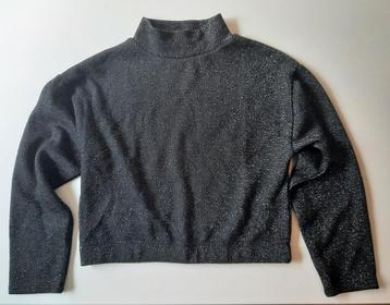 Zwarte Glitter Crop Trui C&A 134-140 beschikbaar voor biedingen
