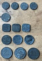 setje zinken munten Nederland (1941-1944), Postzegels en Munten, Munten | Nederland, Ophalen, Koningin Wilhelmina, 25 cent, Setje