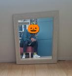 Spiegel met houten lijst - 75x65 cm, Ophalen of Verzenden, Zo goed als nieuw, Minder dan 100 cm, Rechthoekig
