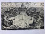 Veduta dell' insigne Basilica Vaticana coll'ampio Portico, Antiek en Kunst, Ophalen of Verzenden