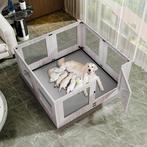 Bench met gehard GLAS - Hond Puppy Box Voor Indoor & Outdoor, Dieren en Toebehoren, Verzenden, Niet ingevuld, Niet ingevuld, Niet ingevuld