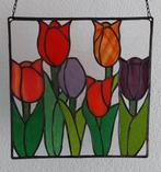 Raamhanger - glas in lood - tiffany - TULPEN, Huis en Inrichting, Woonaccessoires | Wanddecoraties, Ophalen of Verzenden, Nieuw