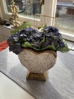 Bloempotje incl hortensia v zijde, Ophalen of Verzenden, Gebruikt, Kunststof