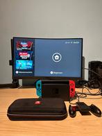 Nintendo Switch (Rood/Blauw) | Inclusief case, Ophalen of Verzenden, Zo goed als nieuw