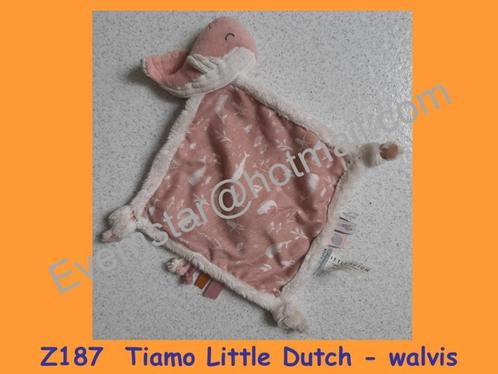 Z187 Walvis - Tiamo Little Dutch oudroze doekje met walvisje, Kinderen en Baby's, Speelgoed | Knuffels en Pluche, Zo goed als nieuw